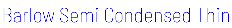 Barlow Semi Condensed Thin 字体